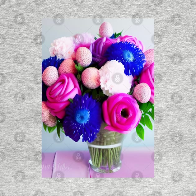 VERY CUTE PINK AND PURPLE AND BLUE FLORAL PRINT by sailorsam1805